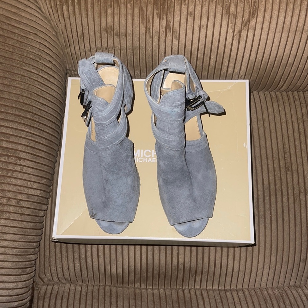 Michael kors Blaze open toe bootie suede